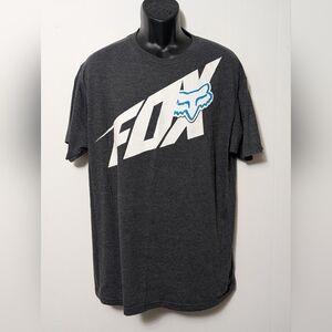 Men's Y2K Fox Racing Gray And Blue Size XL